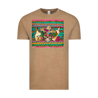 Vintage Coffee mexican tequila skull roses cactus sombrero Vintage Tee - Artiststas