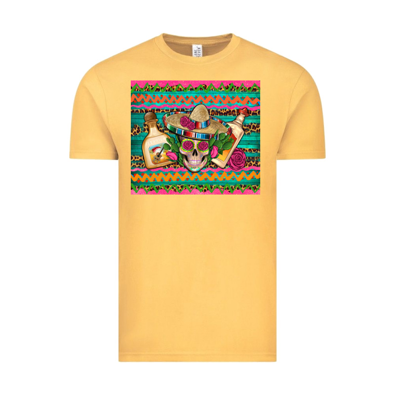 Mexican Tequila Skull Roses Cactus Sombrero Vintage Tee by Artiststas | Teevron
