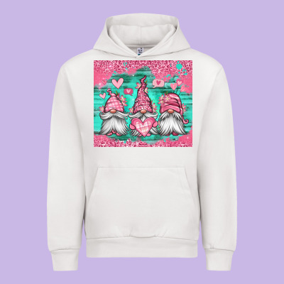 Valentines Day Gnomes Urban Hoodie Designed By Jasminsmagicworld