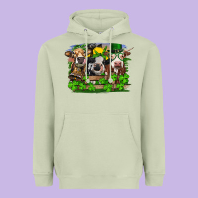 Heavyweight Hoodie st patricks day heifers