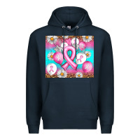 Navy Breast cancer balloon Premium Hoodie - Artiststas