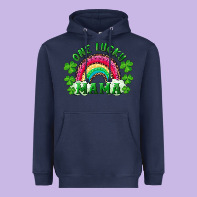 Heavyweight Hoodie st patricks day one lucky mama