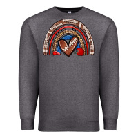 Charcoal Heather football rainbow Premium Sweatshirt - Zillion Design Studio