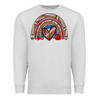 Dove Grey football rainbow Premium Sweatshirt - Zillion Design Studio