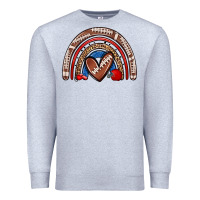 Heather Grey football rainbow Premium Sweatshirt - Zillion Design Studio