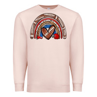 Pale Pink football rainbow Premium Sweatshirt - Zillion Design Studio