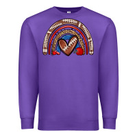 Purple football rainbow Premium Sweatshirt - Zillion Design Studio