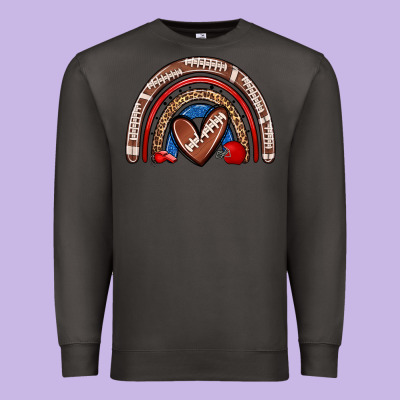 Football Rainbow Premium Sweatshirt Designed By Zillion Design Studio