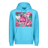 Ocean Blue Breast Cancer Boxing Gloves Premium Hoodie - Artiststas