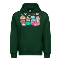 Forest Green valentines day gnomes coffee cups Urban Hoodie - Jasminsmagicworld
