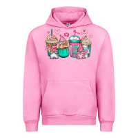 Fuchsia Pink valentines day gnomes coffee cups Urban Hoodie - Jasminsmagicworld