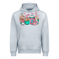 Heather Grey valentines day gnomes coffee cups Urban Hoodie - Jasminsmagicworld