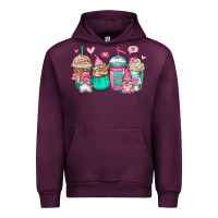 Mauve Wine valentines day gnomes coffee cups Urban Hoodie - Jasminsmagicworld
