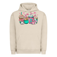 Pigment French Oak valentines day gnomes coffee cups Urban Hoodie - Jasminsmagicworld