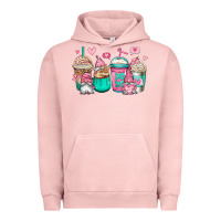 Pigment Salmon valentines day gnomes coffee cups Urban Hoodie - Jasminsmagicworld