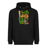 Black st patricks day gnomes shamrock love Heavyweight Hoodie - RanaPortraitStore