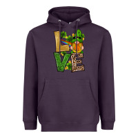 Plum st patricks day gnomes shamrock love Heavyweight Hoodie - RanaPortraitStore