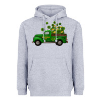 Heather Grey st patricks truck shamrock horseshoe gold Heavyweight Hoodie - RanaPortraitStore