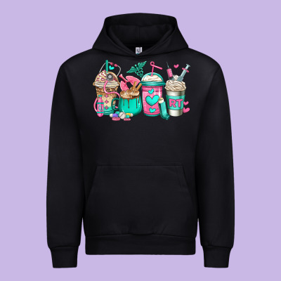 Rt Respiratory Therapist Coffee Cups Urban Hoodie Designed By Jasminsmagicworld