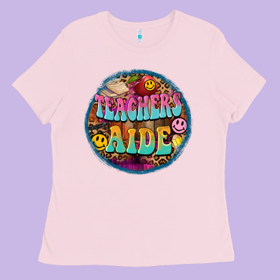 Western Groovy Teachers Aide Ladies Tee Designed By Barkaloodesign