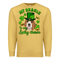 Antique Gold st.patrick's day my beagle is my lucky charm Premium Sweatshirt - RanaPortraitStore