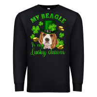 Black st.patrick's day my beagle is my lucky charm Premium Sweatshirt - RanaPortraitStore