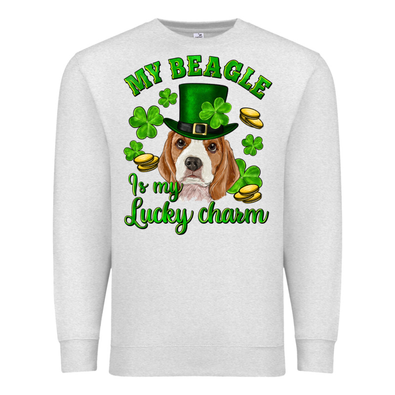 St.patrick's Day My Beagle Is My Lucky Charm Premium Sweatshirt by RanaPortraitStore | Teevron
