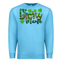 Ocean Blue st. patrick's day one lucky mama Premium Sweatshirt - RanaPortraitStore