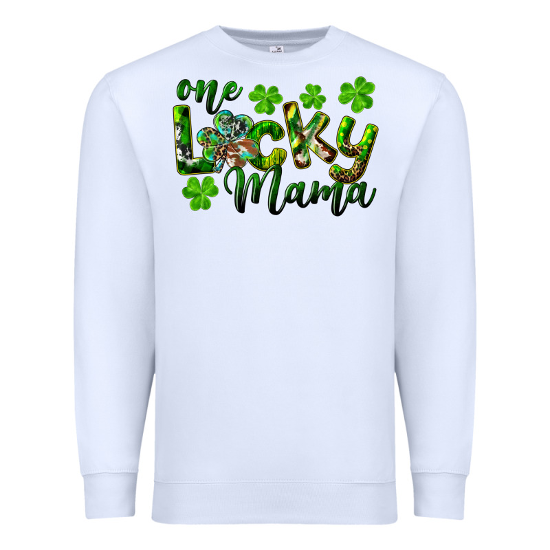 St. Patrick's Day One Lucky Mama Premium Sweatshirt by RanaPortraitStore | Teevron