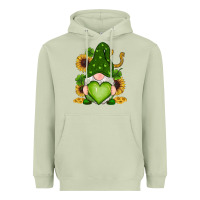 Matcha st patricks day shamrock sunflowers gnomes Heavyweight Hoodie - RanaPortraitStore