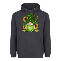 Smoke st patricks day shamrock sunflowers gnomes Heavyweight Hoodie - RanaPortraitStore