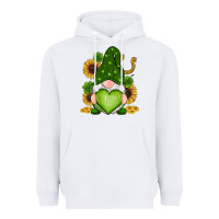 St Patricks Day Shamrock Sunflowers Gnomes Heavyweight Hoodie | Teevron