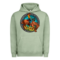Pigment Oil Green gemstone rodeo Urban Hoodie - JahusDesignShop