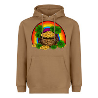 Toasted Coconut st patricks shamrock gold leopard rainbow Heavyweight Hoodie - RanaPortraitStore