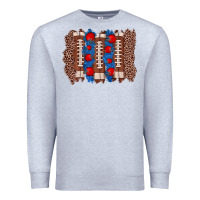 Heather Grey football brushstroke Premium Sweatshirt - Zillion Design Studio