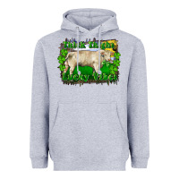 Heather Grey thick thighs lucky vibes charolais bull Heavyweight Hoodie - RanaPortraitStore