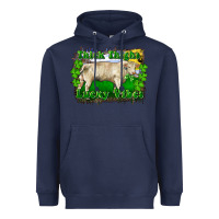 Navy thick thighs lucky vibes charolais bull Heavyweight Hoodie - RanaPortraitStore