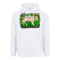 Thick Thighs Lucky Vibes Charolais Bull Heavyweight Hoodie | Teevron