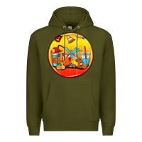 Army Green firefighter coasters Premium Hoodie - AdoDesignShop