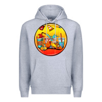 Heather Grey firefighter coasters Premium Hoodie - AdoDesignShop