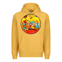 Mustard firefighter coasters Premium Hoodie - AdoDesignShop