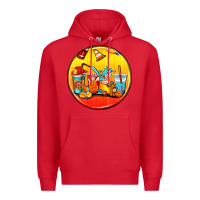Red firefighter coasters Premium Hoodie - AdoDesignShop