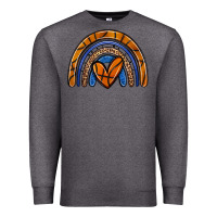 Charcoal Heather basketball rainbow Premium Sweatshirt - Zillion Design Studio