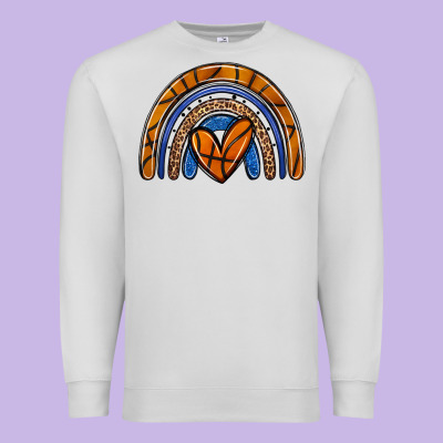 Basketball Rainbow Premium Sweatshirt Designed By Zillion Design Studio