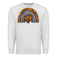 Oatmeal Heather basketball rainbow Premium Sweatshirt - Zillion Design Studio