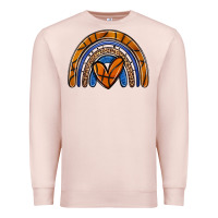 Pale Pink basketball rainbow Premium Sweatshirt - Zillion Design Studio