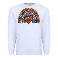 White basketball rainbow Premium Sweatshirt - Zillion Design Studio