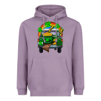 Lavender st patricks day truck with pot of gold horseshoe a Heavyweight Hoodie - RanaPortraitStore