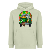 Matcha st patricks day truck with pot of gold horseshoe a Heavyweight Hoodie - RanaPortraitStore