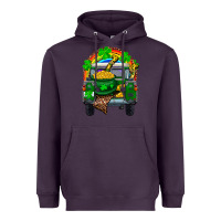 Plum st patricks day truck with pot of gold horseshoe a Heavyweight Hoodie - RanaPortraitStore